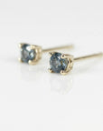 Blue Montana Sapphire Earrings in 14k Gold - Melt'm Jewelry