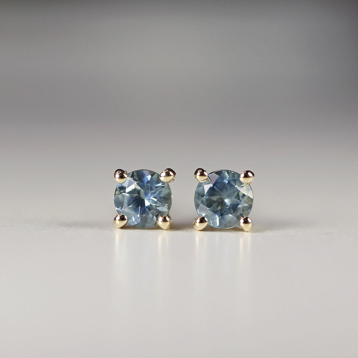 Blue Montana Sapphire Earrings in 14k Gold - Melt'm Jewelry