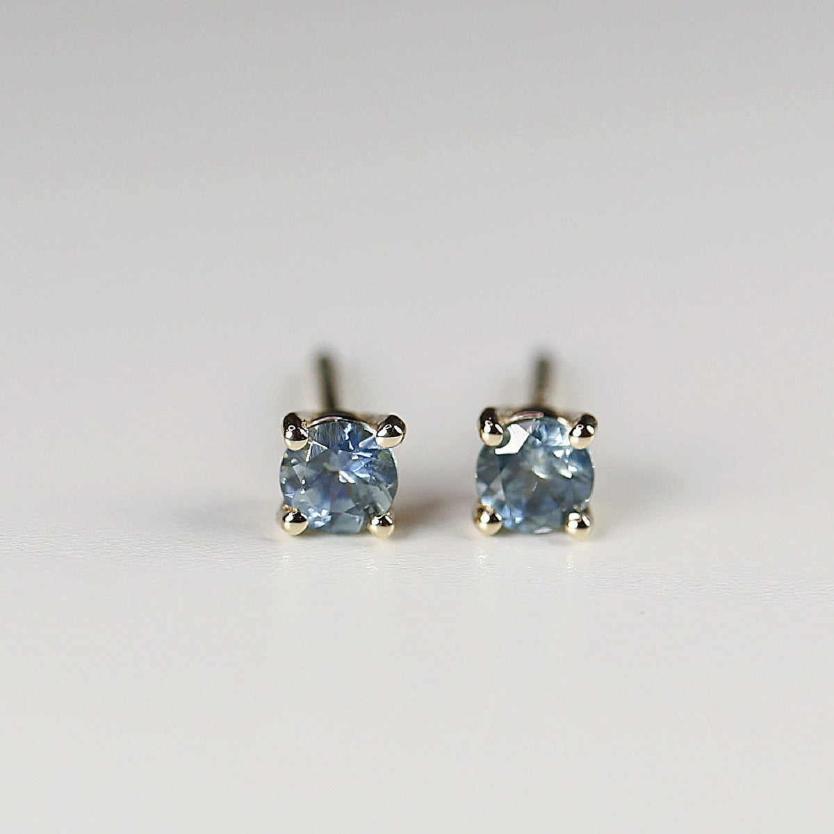 Blue Montana Sapphire Earrings in 14k Gold - Melt'm Jewelry