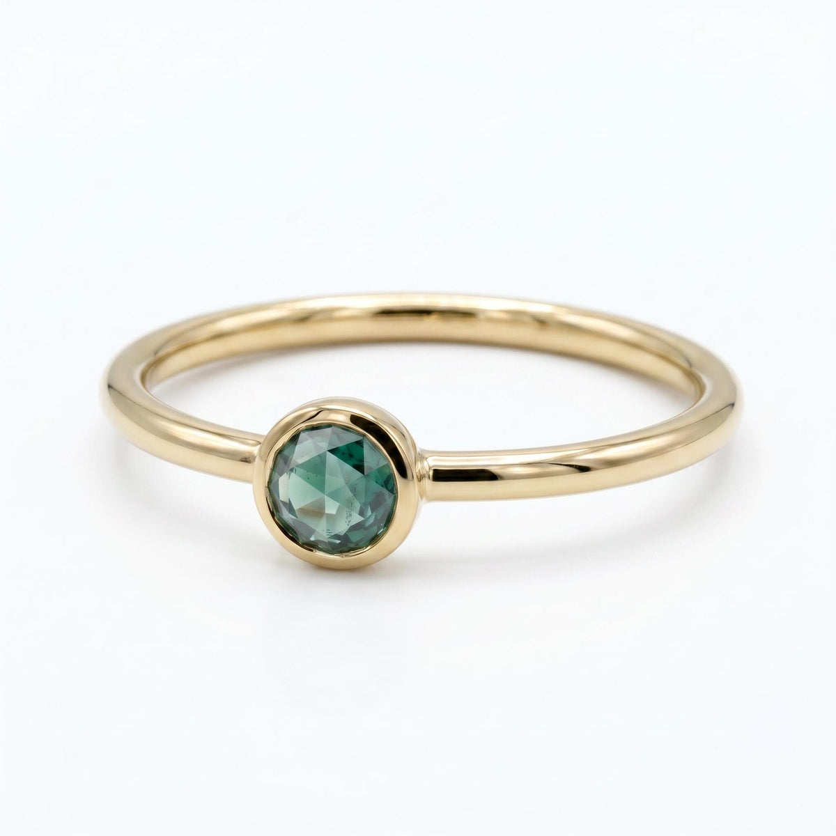 Teal Green Montana Sapphire Ring - Melt'm Jewelry