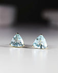 14k Gold Trillion Blue Topaz Earrings - Melt'm Jewelry