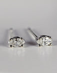 Marquise Diamond Stud Earrings, 0.14 ct VS Diamond Earrings 14k Gold - Melt'm Jewelry