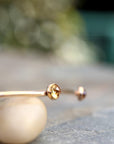 Dual Birthstone Bracelets Gold Filled or Sterling Silver, Open Gemstone Bangles - Melt'm Jewelry