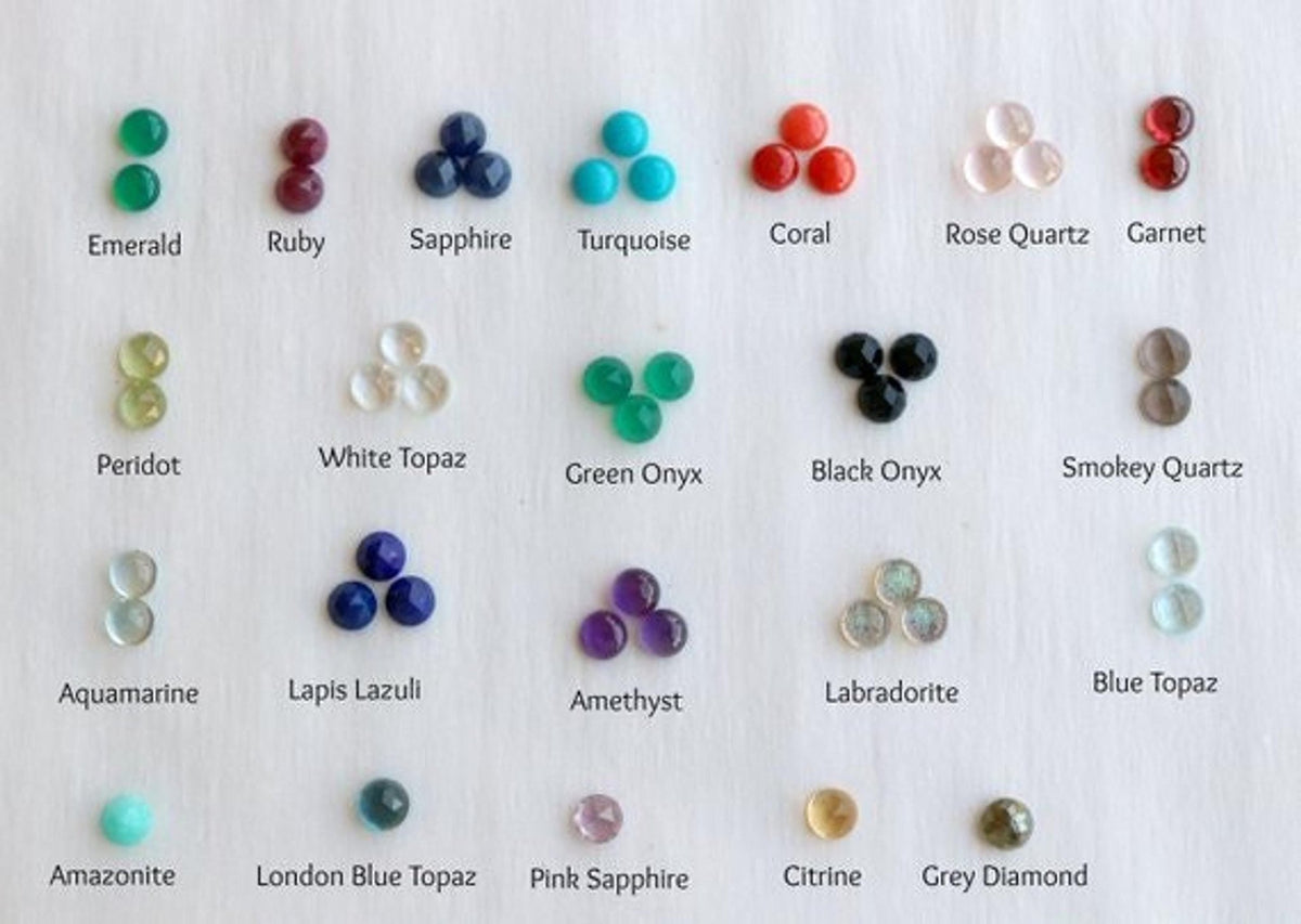Dual Birthstone Bracelets Gold Filled or Sterling Silver, Open Gemstone Bangles - Melt'm Jewelry