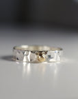 14k Gold Dot Stacking Gold Ball Ring - Mixed Metal Ring - Melt'm Jewelry