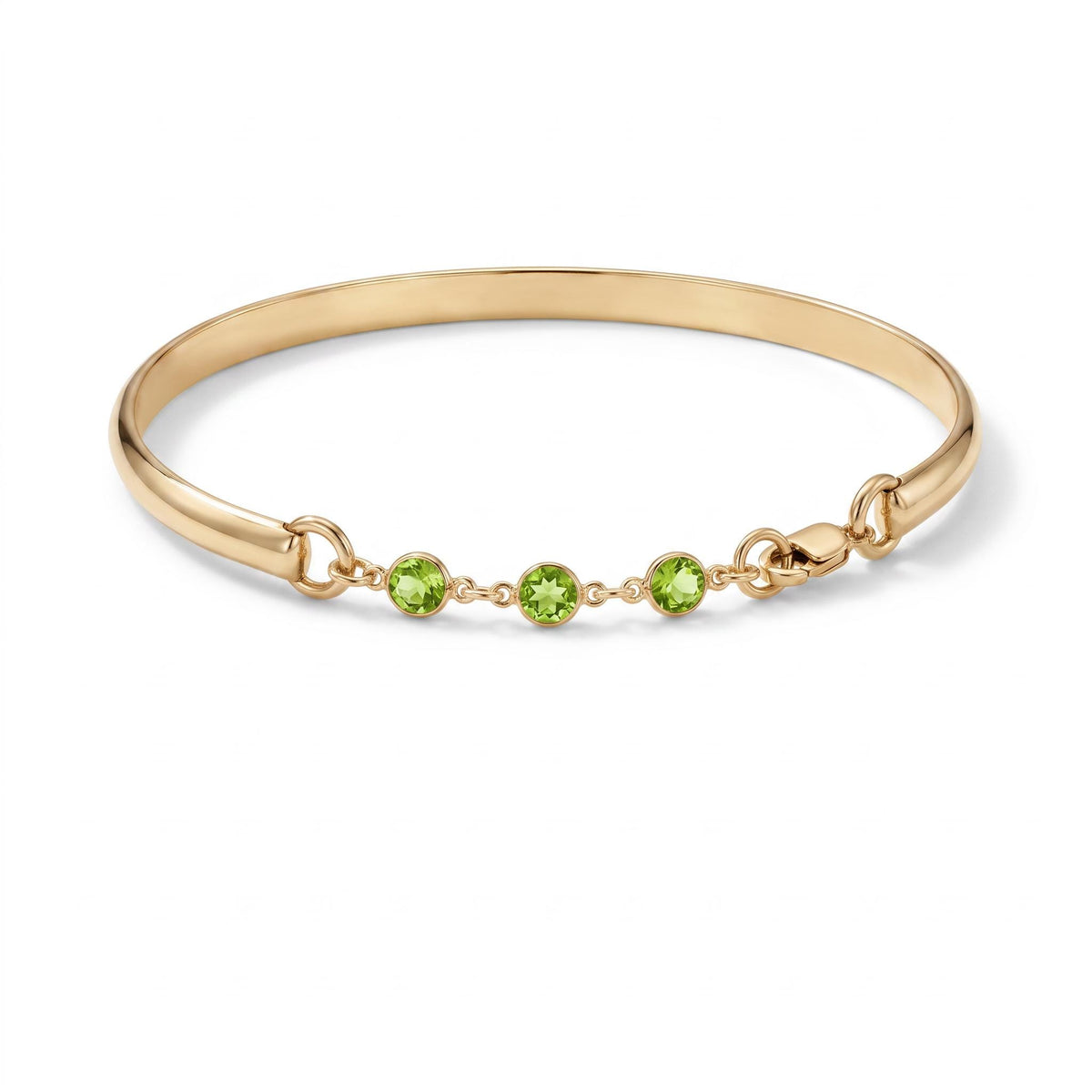 Three Birthstone Bracelet 14k Gold Filled