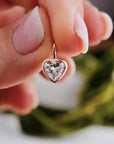 Lab Grown Diamond Heart Pendant, 14K Solid Gold Bezel Set Heart Necklace, 0.69 Carat Diamond, Handmade Fine Jewelry