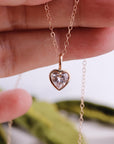 Lab Grown Diamond Heart Pendant, 14K Solid Gold Bezel Set Heart Necklace, 0.69 Carat Diamond, Handmade Fine Jewelry