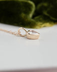 Lab Grown Diamond Heart Pendant, 14K Solid Gold Bezel Set Heart Necklace, 0.69 Carat Diamond, Handmade Fine Jewelry