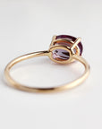 Color Change Sapphire Ring 14K Gold, East West Oval Lab Grown Sapphire Ring, Purple Sapphire Engagement Ring, Alternative Bridal Ring