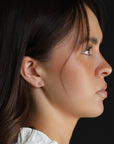 14k Solid Gold Initial Stud Earrings - Melt'm Jewelry
