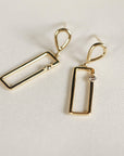 14k Gold Geometric Diamond Dangle Earrings - Melt'm Jewelry