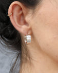 Chunky Gold Hoops, Hammered Gold Thick Hoop Earrings - Melt'm Jewelry
