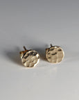 Gold Filled Hammered Disc Stud Earrings - Melt'm Jewelry