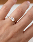 One of a Kind Rainbow Moonstone Ring, 14K Solid Gold, Faceted Cushion Cut Moonstone Ring, Unique Gemstone Ring