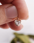 Lab Grown Diamond Heart Pendant, 14K Solid Gold Bezel Set Heart Necklace, 0.69 Carat Diamond, Handmade Fine Jewelry