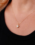 Lab Grown Diamond Heart Pendant, 14K Solid Gold Bezel Set Heart Necklace, 0.69 Carat Diamond, Handmade Fine Jewelry