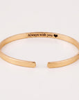 Custom Handwriting Cuff, 4mm Gold Filled Bracelet, Actual Handwriting Engraving, Personalized Memorial Jewelry