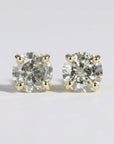 0.20 Ct Salt and Pepper Diamond Earrings 14k Gold - Melt'm Jewelry