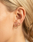 10mm Hammered Circle Stud Earrings, Gold Filled or Sterling Silver Studs - Melt'm Jewelry