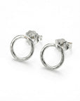 10mm Hammered Circle Stud Earrings, Gold Filled or Sterling Silver Studs - Melt'm Jewelry