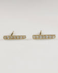Diamond Bar Earrings in 14k Gold (SINGLE or PAIR) - Melt'm Jewelry