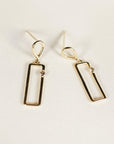 14k Gold Geometric Diamond Dangle Earrings - Melt'm Jewelry