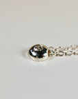 Sterling Silver Floating CZ Pebble Necklace - Melt'm Jewelry