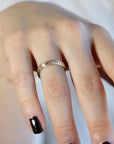Art Nouveau Romantic Floral Wedding Band Ring Art Nouveau Romantic - Melt'm Jewelry