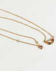 10K Solid Gold Diamond Rainbow Necklace, Lab Grown Diamond Pendant - Melt'm Jewelry