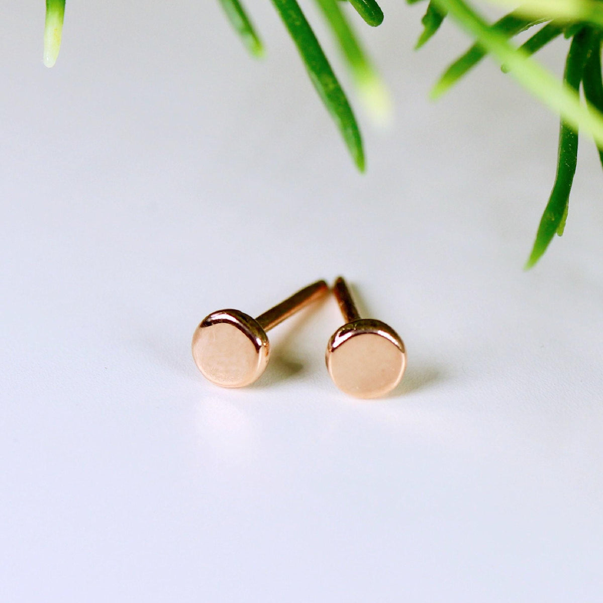 14k Yellow Gold Round Earrings (SINGLE or PAIR) - Melt'm Jewelry