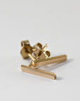 14k Solid Gold Bar Dainty Studs - Melt'm Jewelry