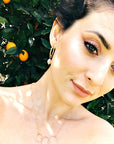 Keshi Pearl Hoop Earrings in Rose Gold or Yellow Gold Filled - Melt'm Jewelry
