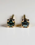 Tiny Blue Montana Sapphire Earrings 14k Gold (SINGLE or PAIR) - Melt'm Jewelry
