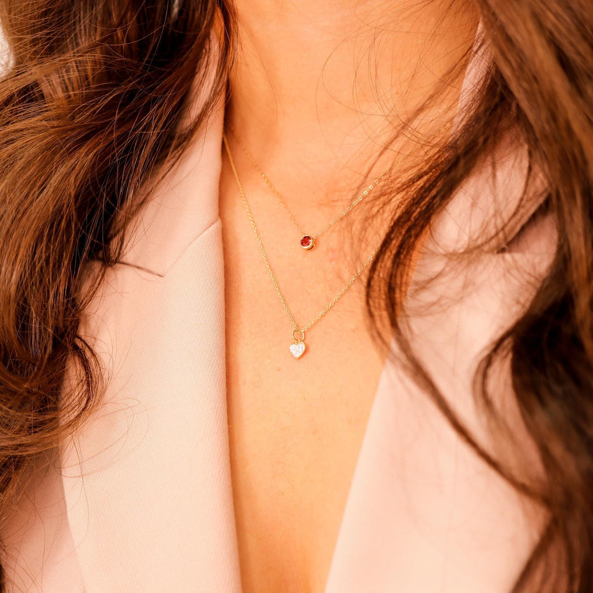 Bezel Set Swiss Blue Topaz Necklace 14k Solid Gold - Melt'm Jewelry