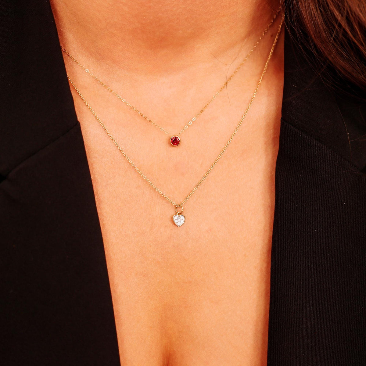 Bezel Set Swiss Blue Topaz Necklace 14k Solid Gold - Melt'm Jewelry