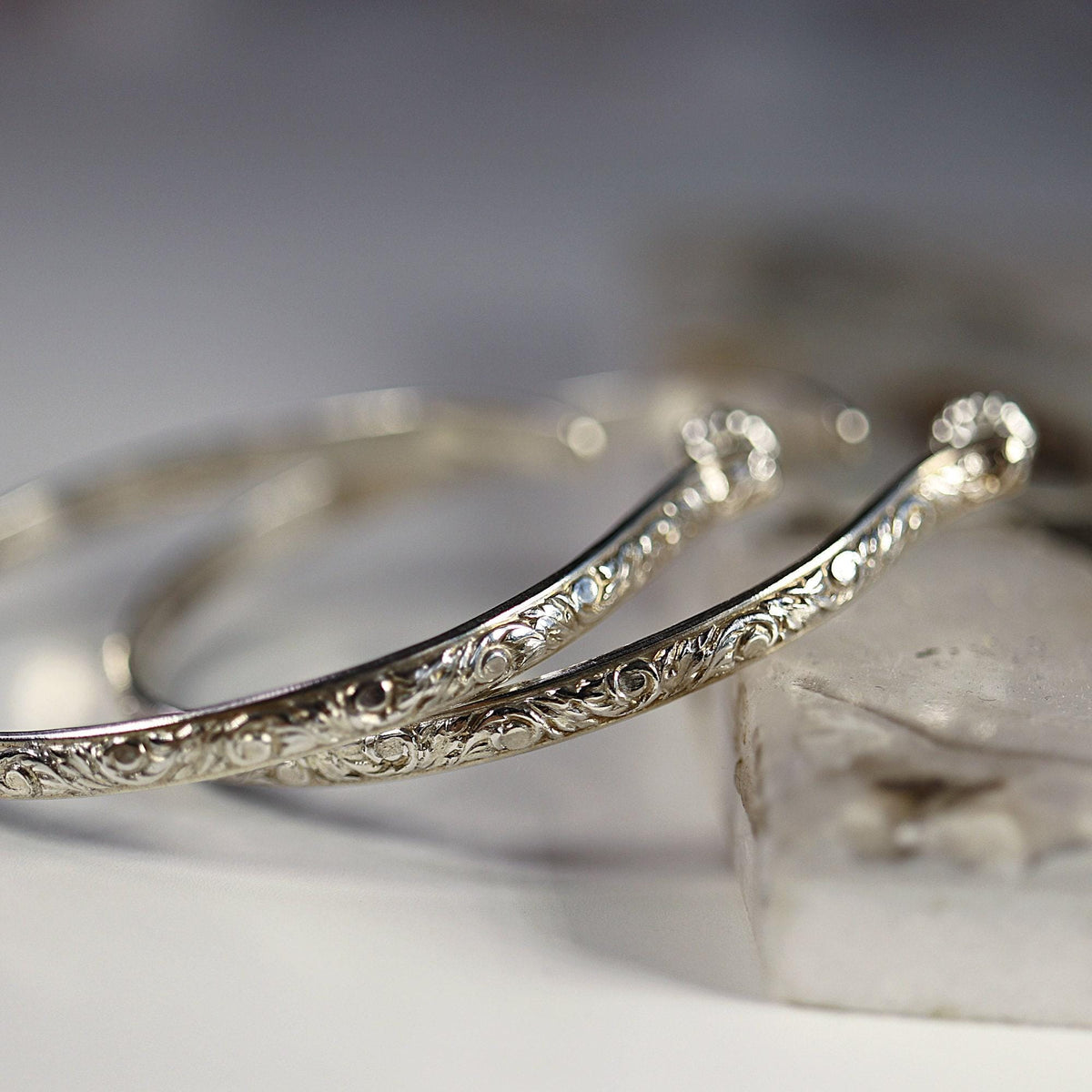2 Inch Patterned Large Oval Hoop Earrings in Sterling Silver - Melt'm Jewelry