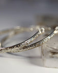 2 Inch Patterned Large Oval Hoop Earrings in Sterling Silver - Melt'm Jewelry