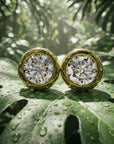 0.45 ct. Martini Bezel Set Moissanite Earrings 14k Gold - Melt'm Jewelry