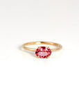 Pink Tourmaline Ring, 14K Solid Gold Oval Tourmaline Ring, October Birthstone Ring, Natural Pink Gemstone Ring - Melt'm Jewelry