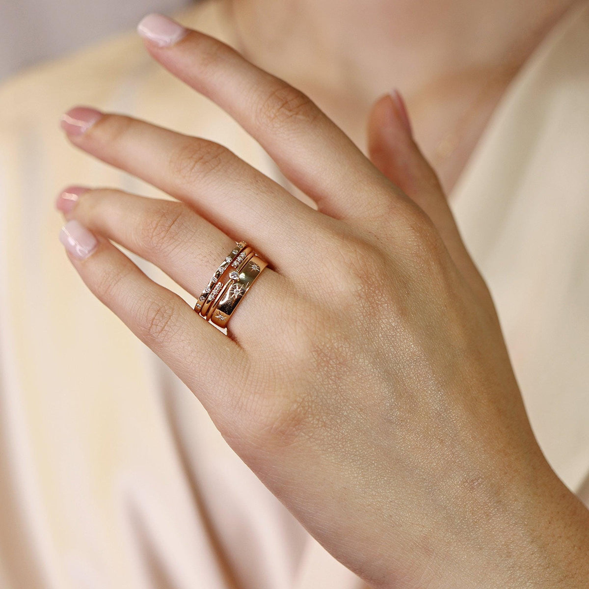 Flush Set Diamond Wedding Band - Melt'm Jewelry