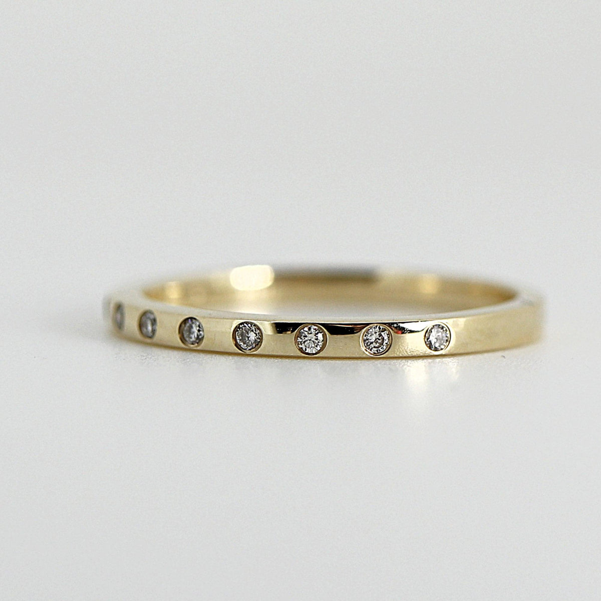 Flush Set Diamond Wedding Band - Melt'm Jewelry