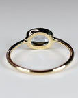 East West Aquamarine Ring 14k Solid Gold - Melt'm Jewelry