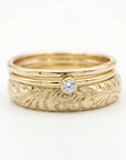 Art Nouveau Romantic Floral Wedding Band Ring Art Nouveau Romantic - Melt'm Jewelry
