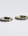 Mini Aquamarine Huggie Earrings in 14k White, Rose or Yellow Gold (Single or Pair) - Melt'm Jewelry