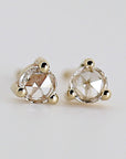 Rose Cut Diamond Earrings in 14k Gold - Melt'm Jewelry