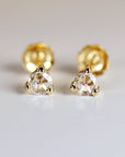 Rose Cut Diamond Earrings in 14k Gold - Melt'm Jewelry