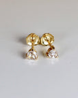 Rose Cut Diamond Earrings in 14k Gold - Melt'm Jewelry