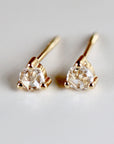 Rose Cut Diamond Earrings in 14k Gold - Melt'm Jewelry