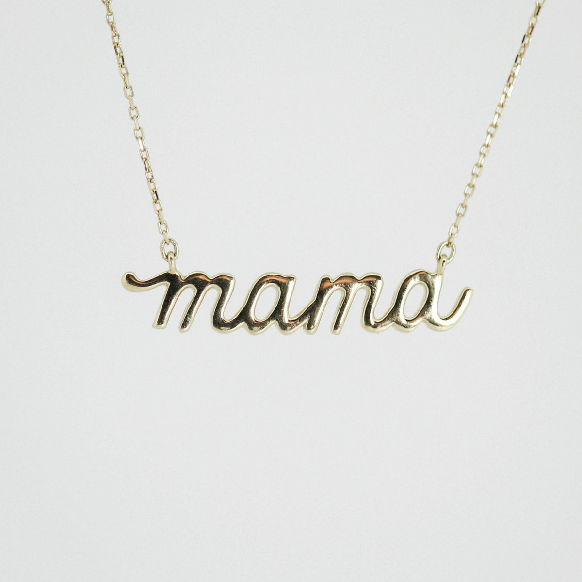 14k Solid Gold Mama Necklace - Melt'm Jewelry